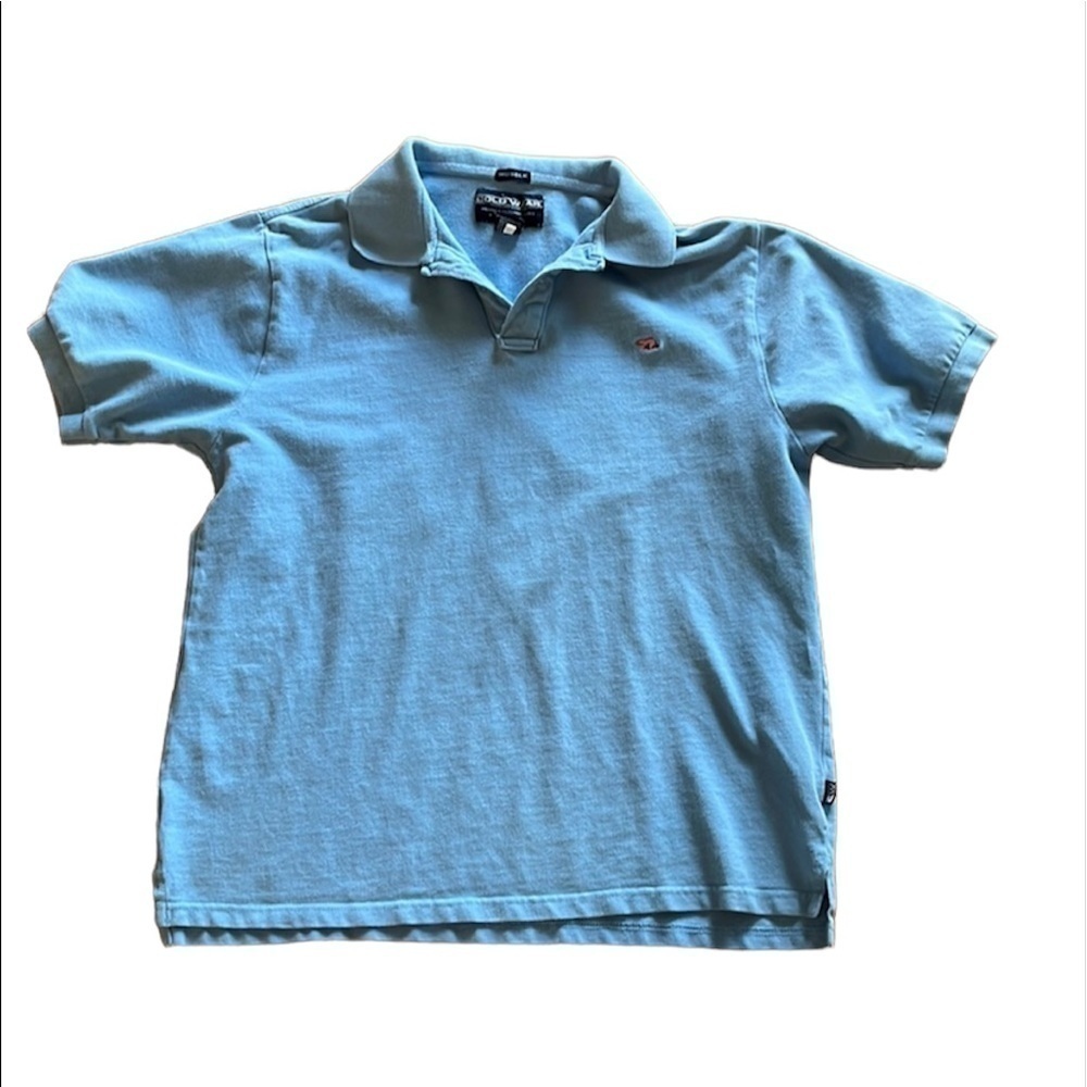 Colo Wear light blue men’s polo shirt with pink bear symbol Size Medium